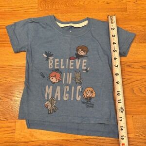 Kids Harry Potter Believe In Magic T Shirt Size 18M Blue Short Sleeve